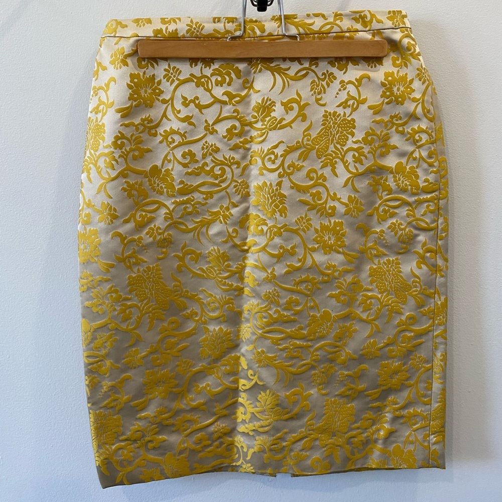 Banana Republic yellow pencil silk